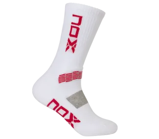 Paire de Chaussettes Nox Blanche Logo Rouge - Confort et Style