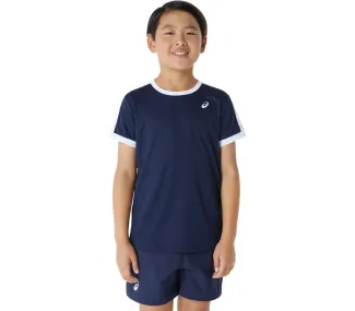 BOYS TENNIS SS TOP MIDNIGHT/BRILLIANT WHITE